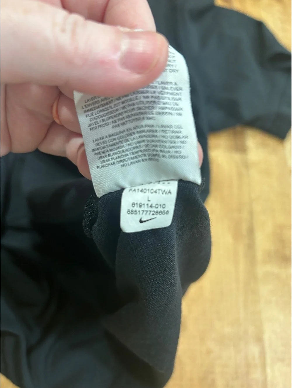Nike Black Dri-FIT 'Just Do It' T-Shirt Size S